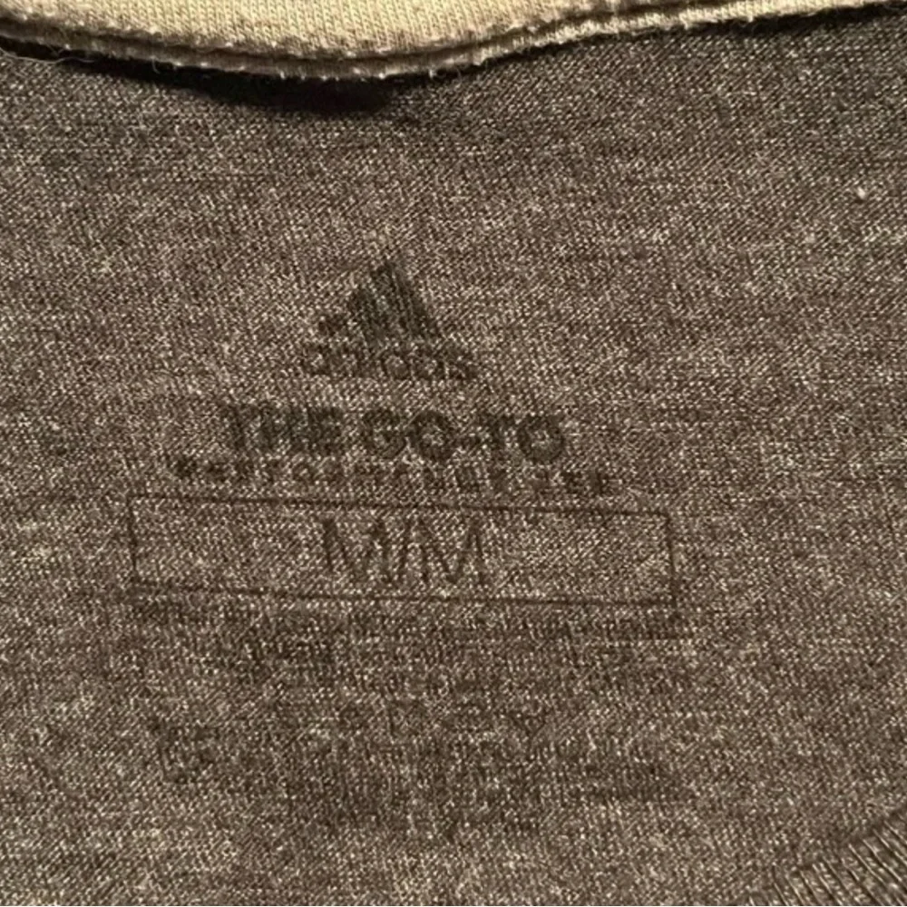 Adidas Gray Short Sleeve Tee with Black Logo - Picture 3 of 5